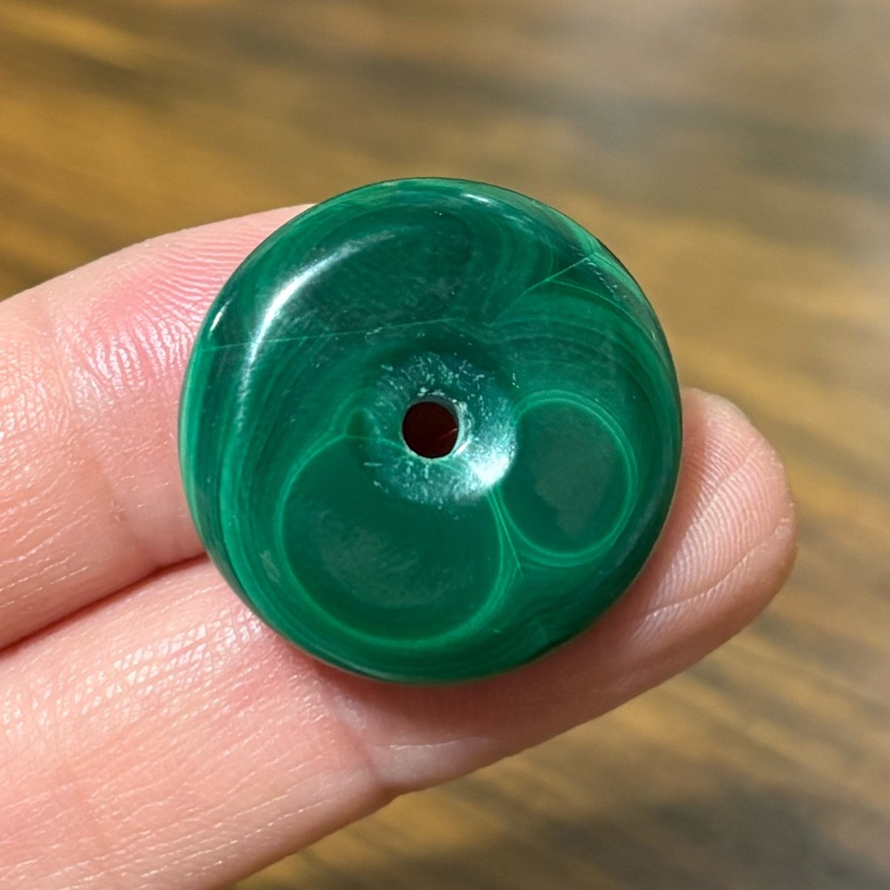 Malachite donut pendant